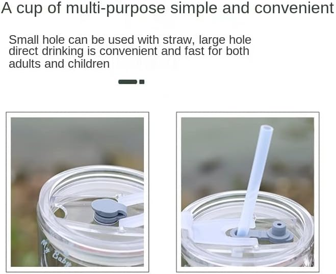 Unicorn Shape 350 ML Glass Mug with Straw