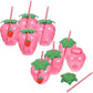 Strawberry Straw Water Bottle (Cute/Kawaii Design)