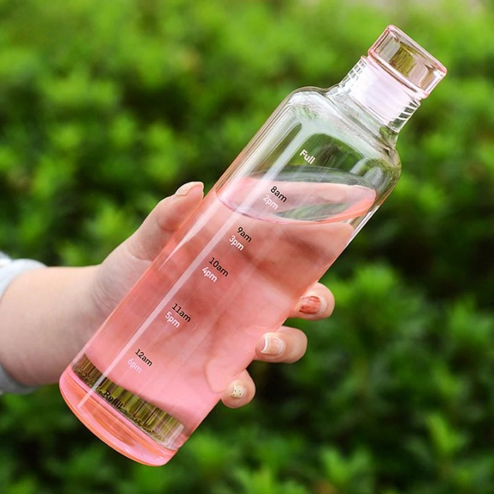 Transparent Plastic Water Bottle 500ml Random Colour