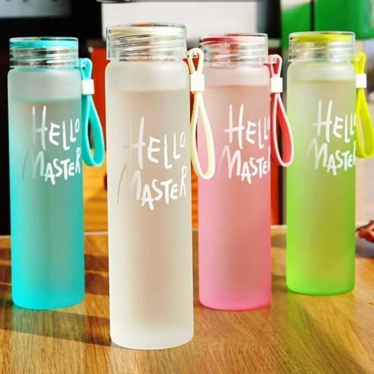 Hello Master Glass Water Bottle 450 ML